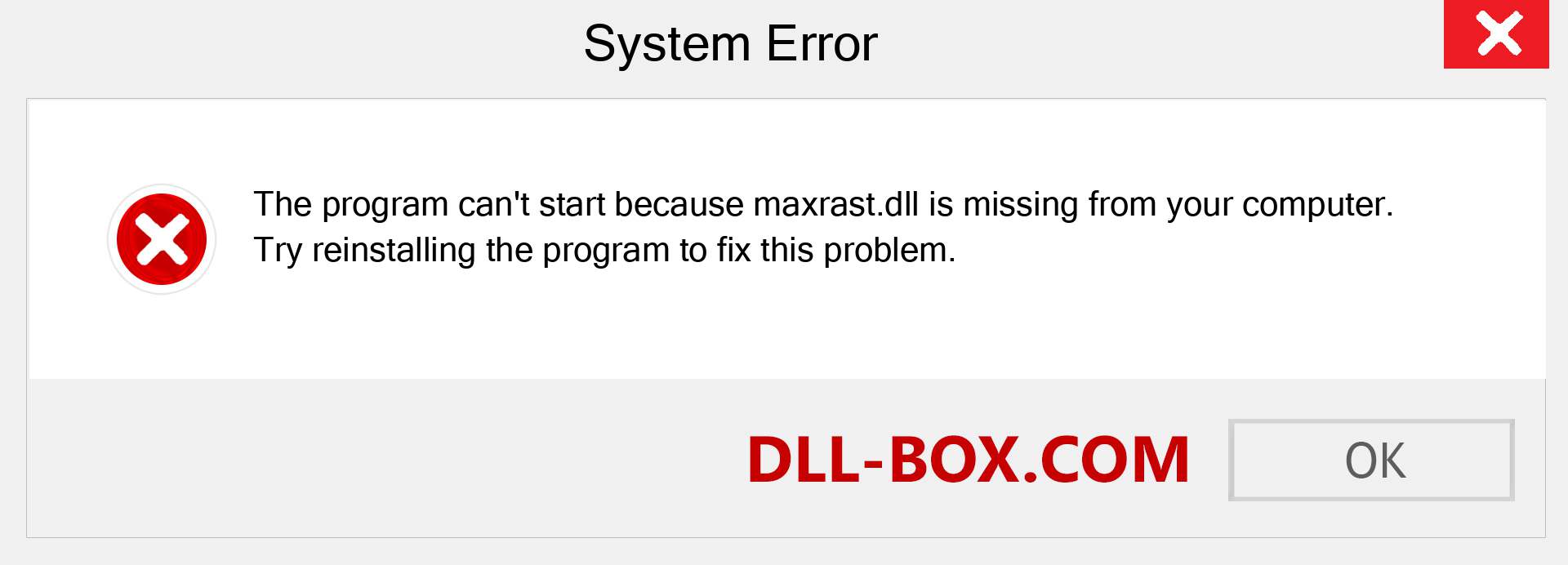  maxrast.dll file is missing?. Download for Windows 7, 8, 10 - Fix  maxrast dll Missing Error on Windows, photos, images